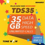 Tone Wow 35GB Plan Data Terbaru!