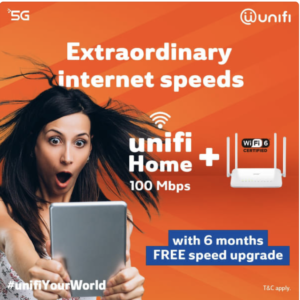 Unifi Home 30 Days & 6 Months Speed Upgrade FREE!